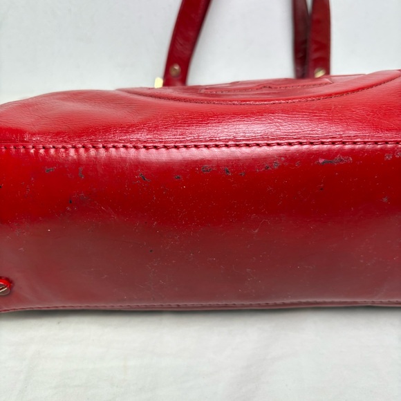 TORY BURCH Glazed Bombe Leather Tote Shoulder Bag - Picture 9 of 16